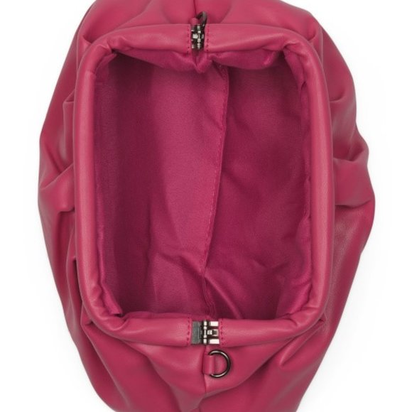 BADGLEY MISCHKA pink Wrapped Frame Crossbody With Pearl Detail On Shoulder Strap - Picture 2 of 3